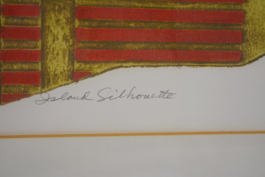 John Ross Limited Edition "Island Silhouette" Collagraph