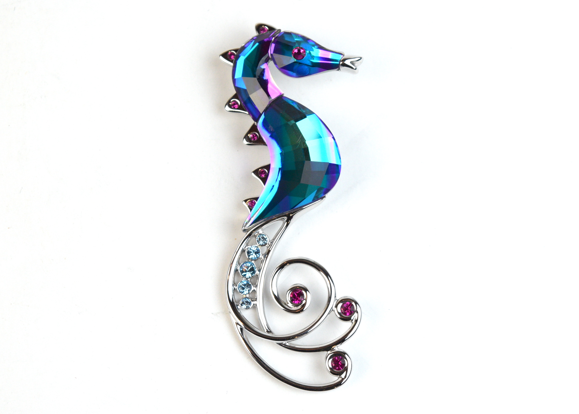 Swarovski Crystal Seahorse Brooch