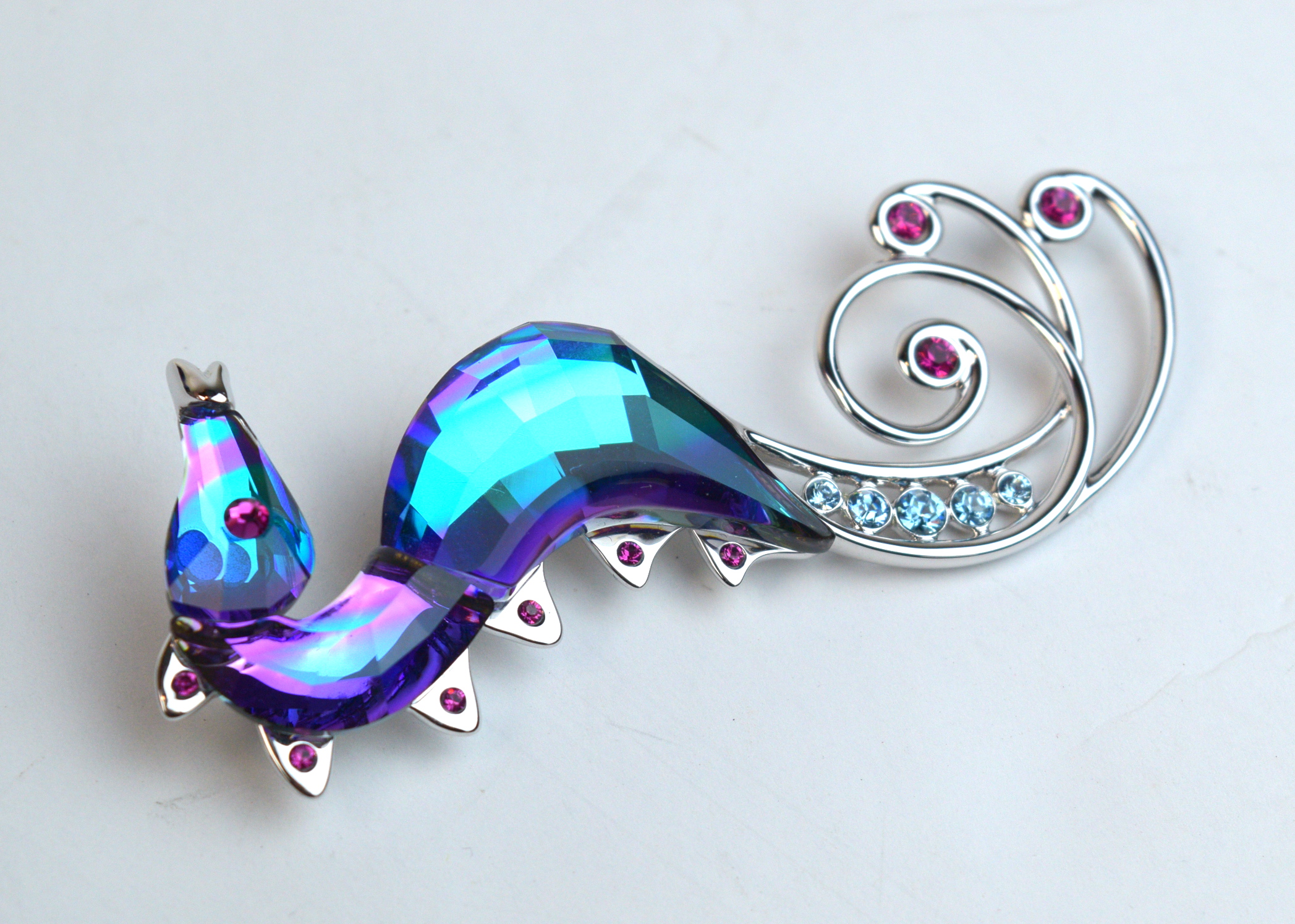 Swarovski Crystal Seahorse Brooch