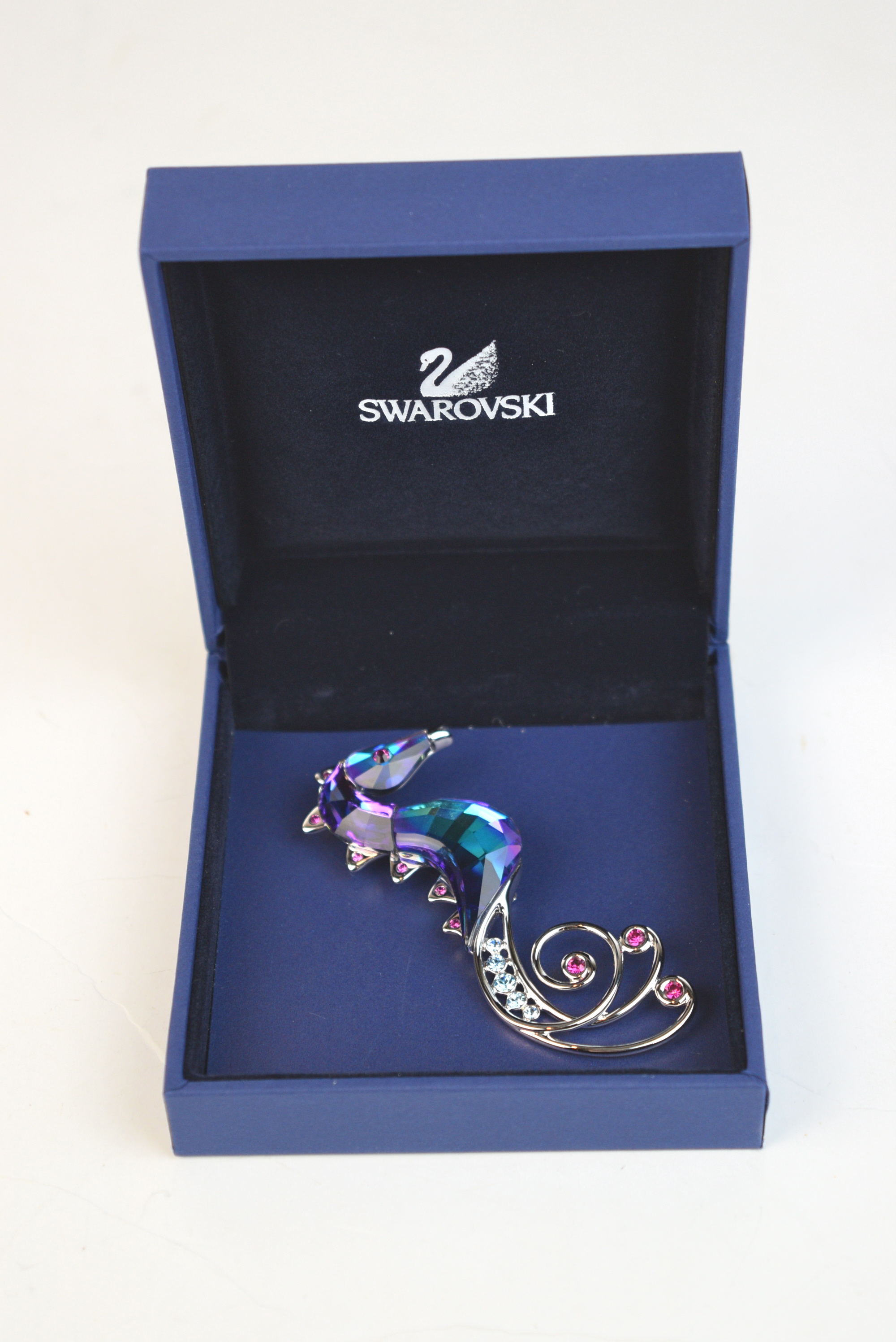 Swarovski Crystal Seahorse Brooch