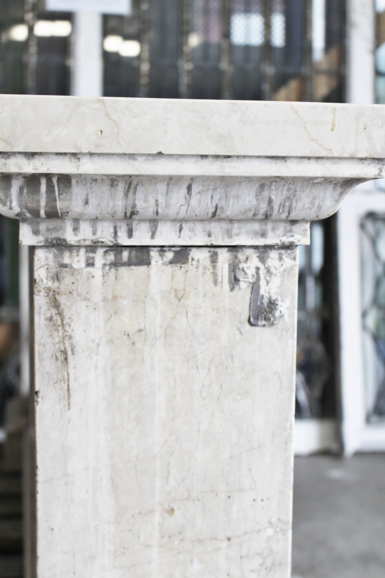 Carrara Marble Baluster Sanctuary Rail