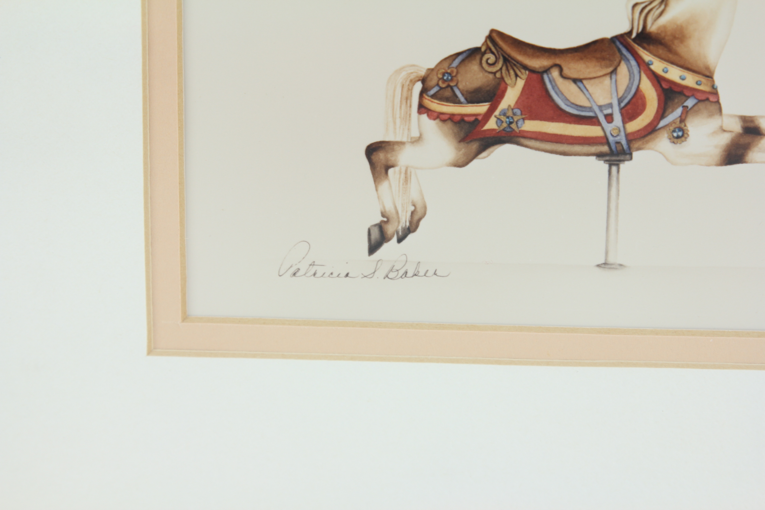 Set of Four Carousel Lithographs by Patricia S. Baker