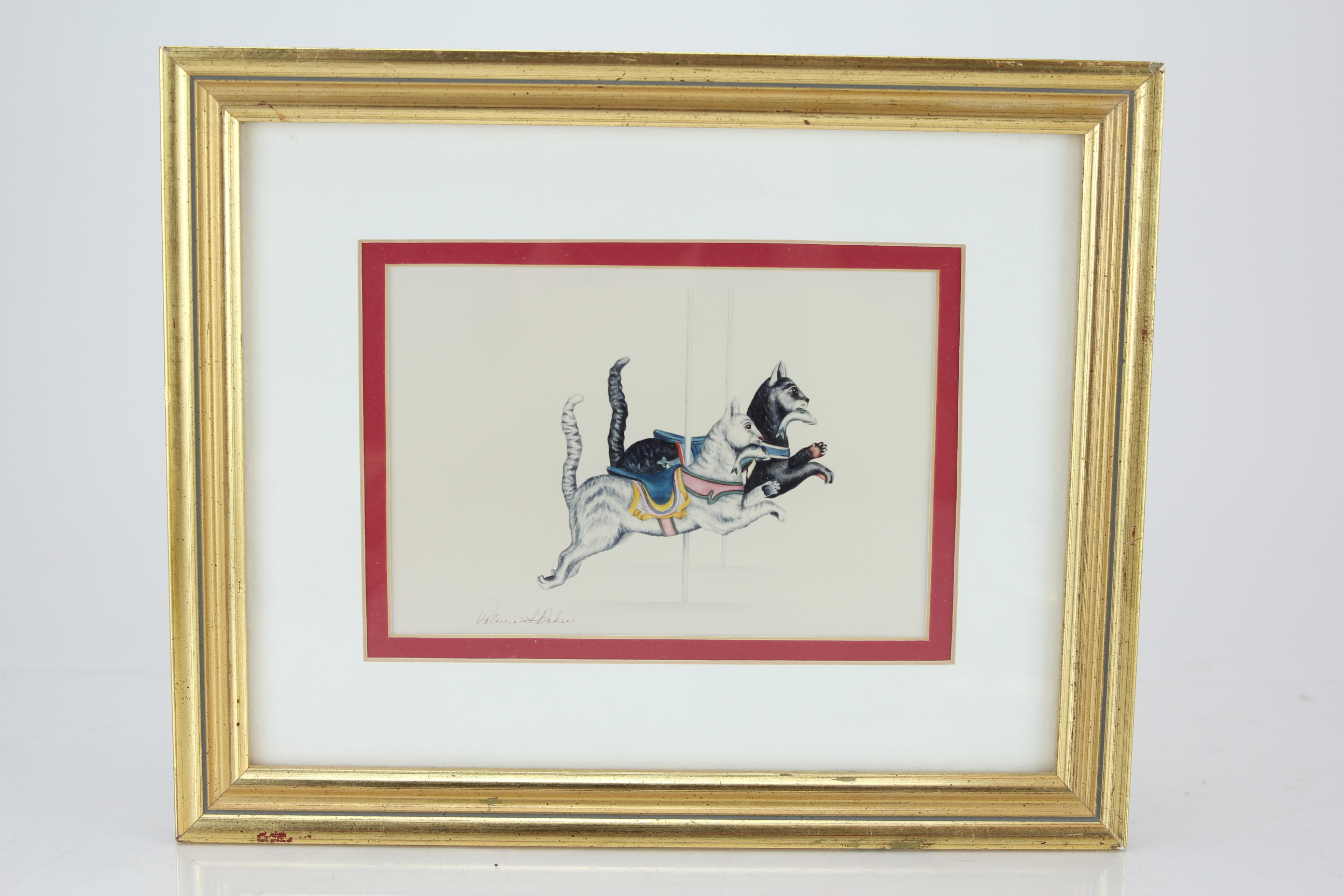 Set of Four Carousel Lithographs by Patricia S. Baker