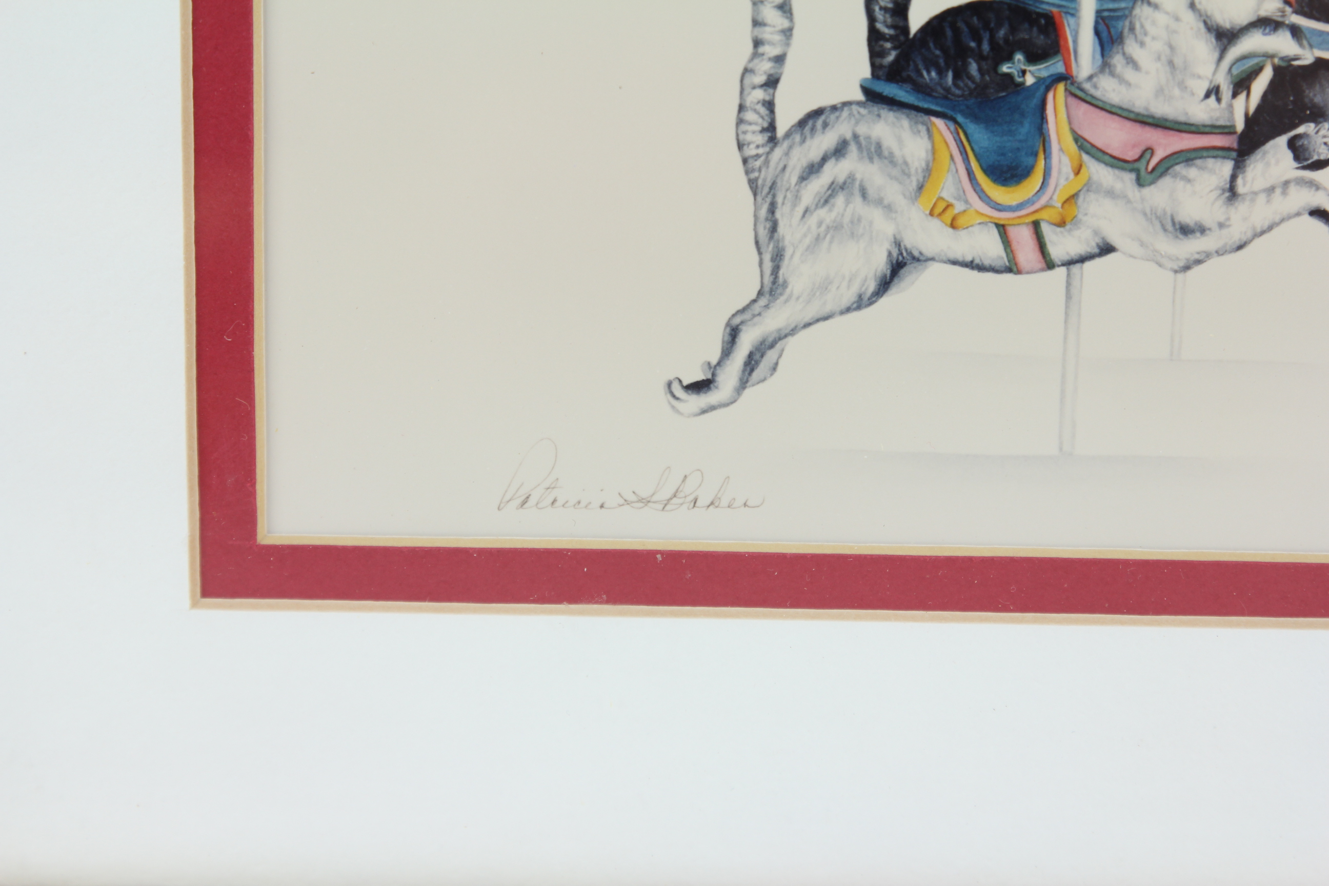 Set of Four Carousel Lithographs by Patricia S. Baker