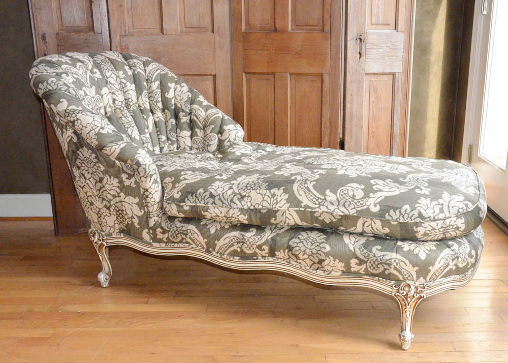 Down-Filled Chaise Lounge Chair