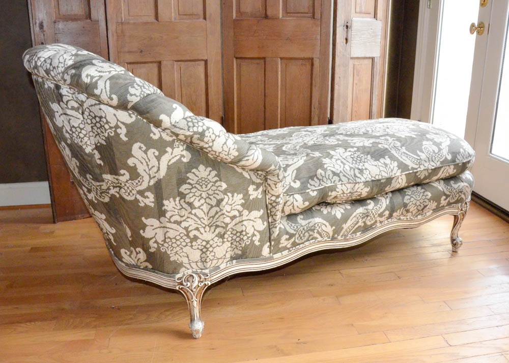 Down-Filled Chaise Lounge Chair