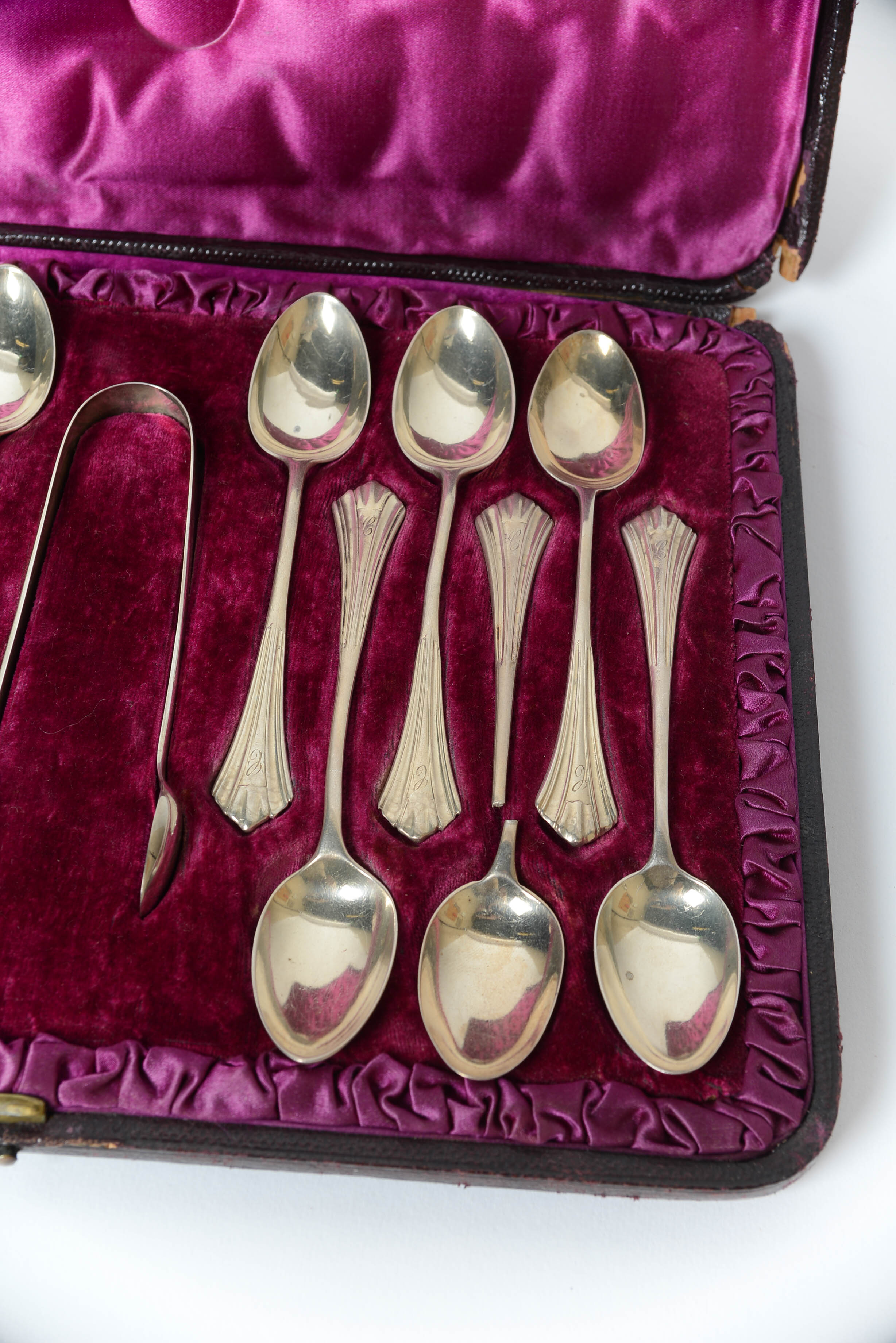 R&W Sorley Glasgow English Sheffield Platted Silver Spoon Set