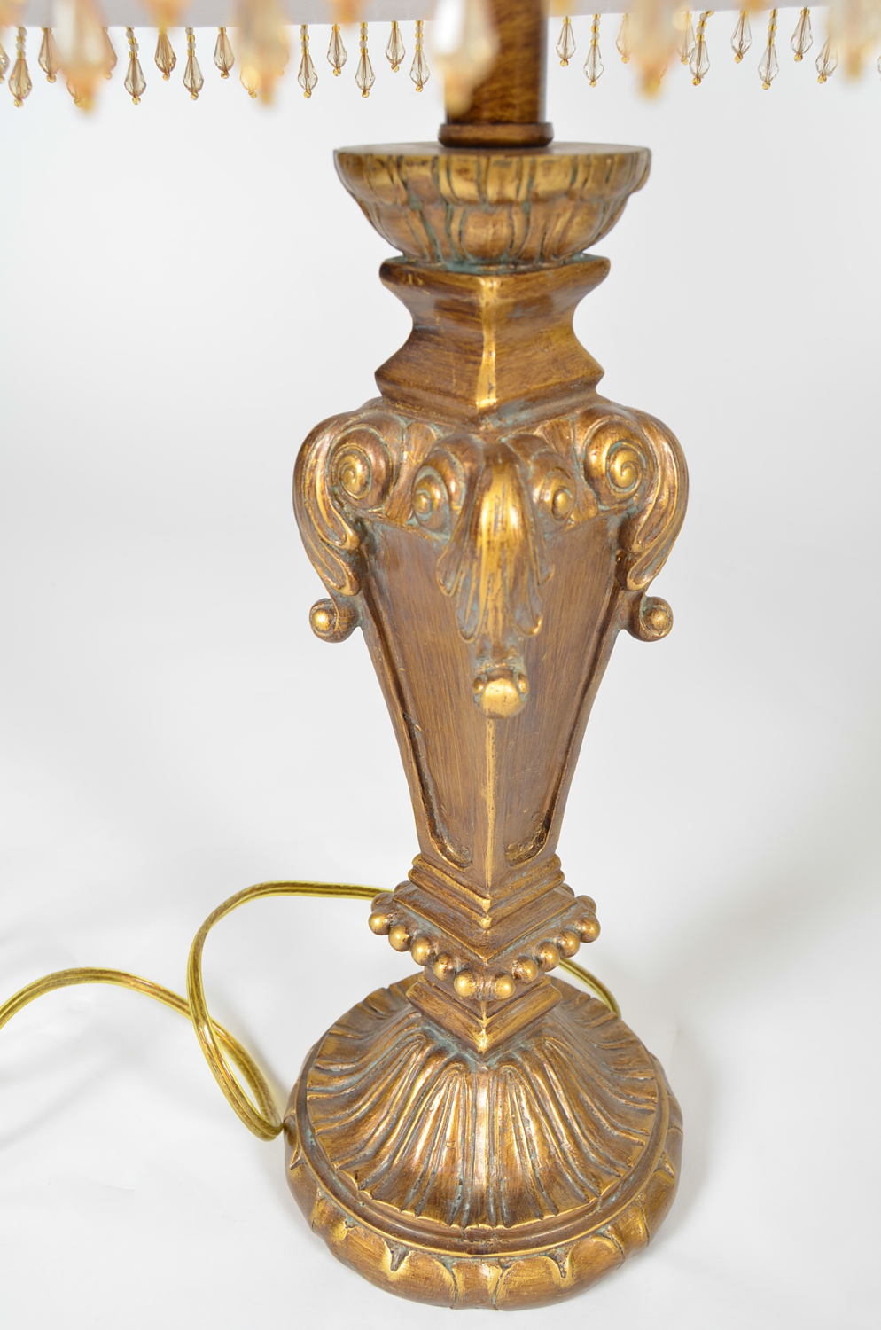 Trio of Gold-Toned Lamps