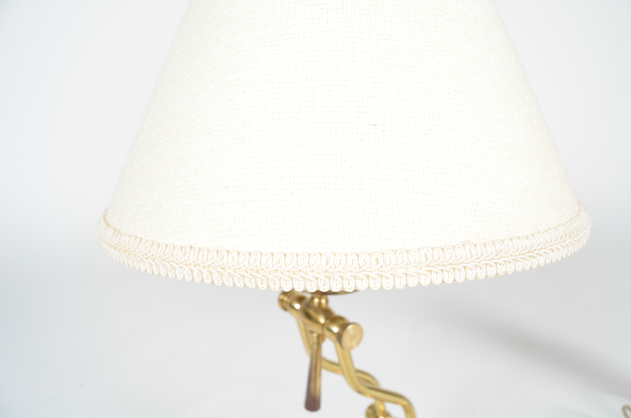 Trio of Gold-Toned Lamps