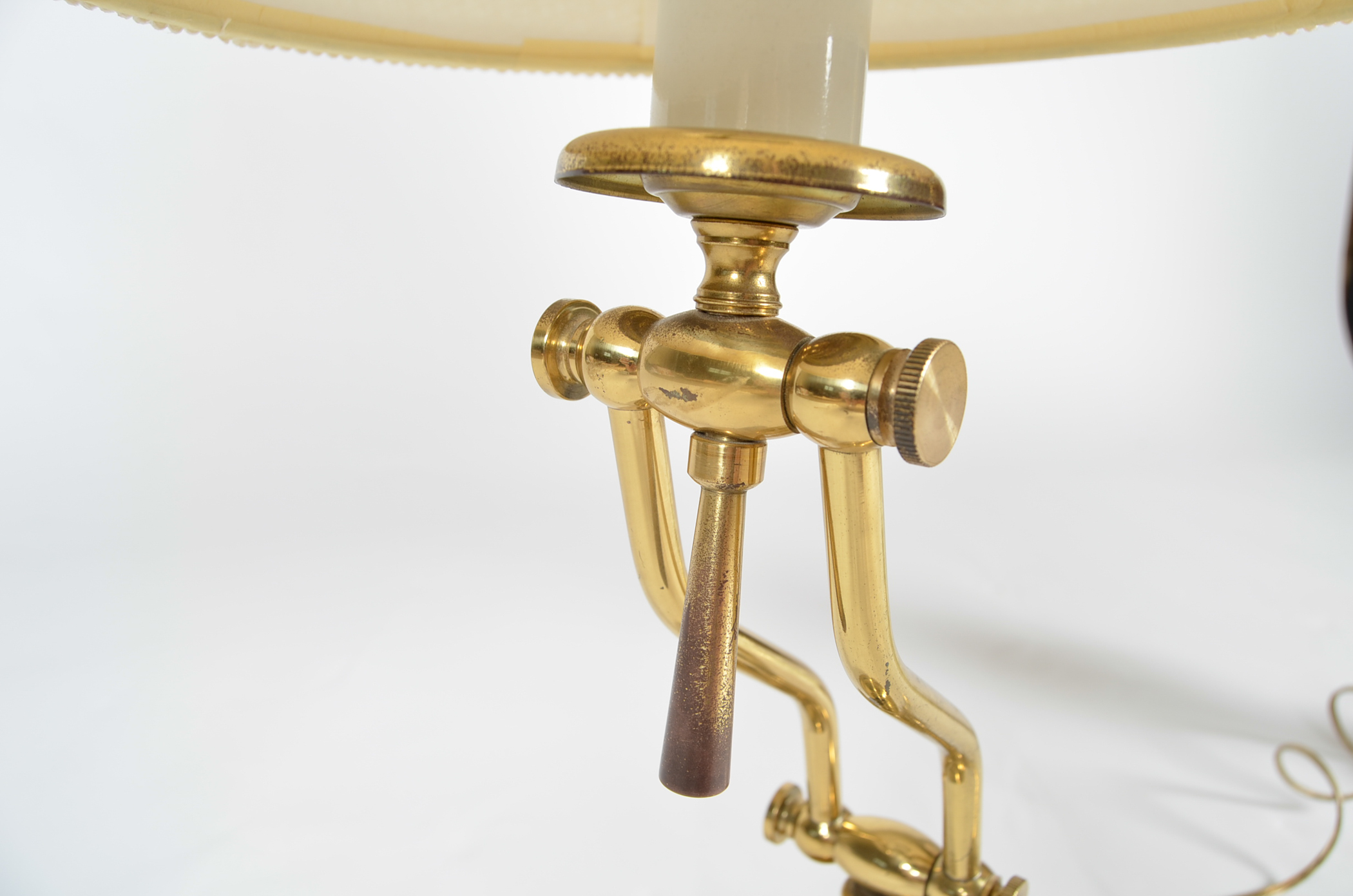 Trio of Gold-Toned Lamps