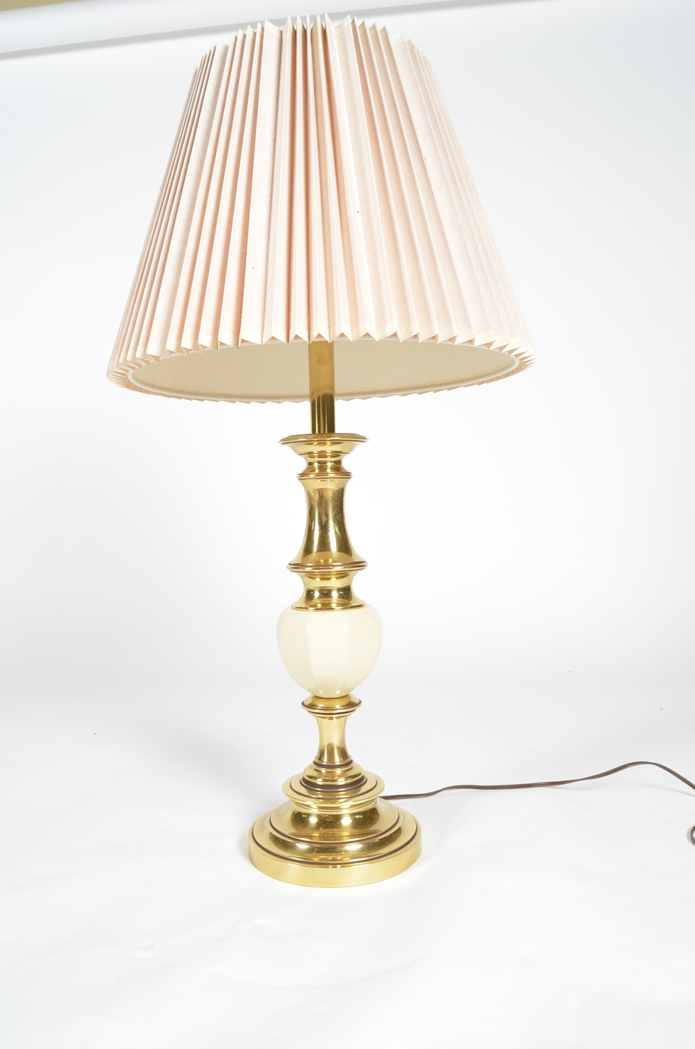 Trio of Gold-Toned Lamps