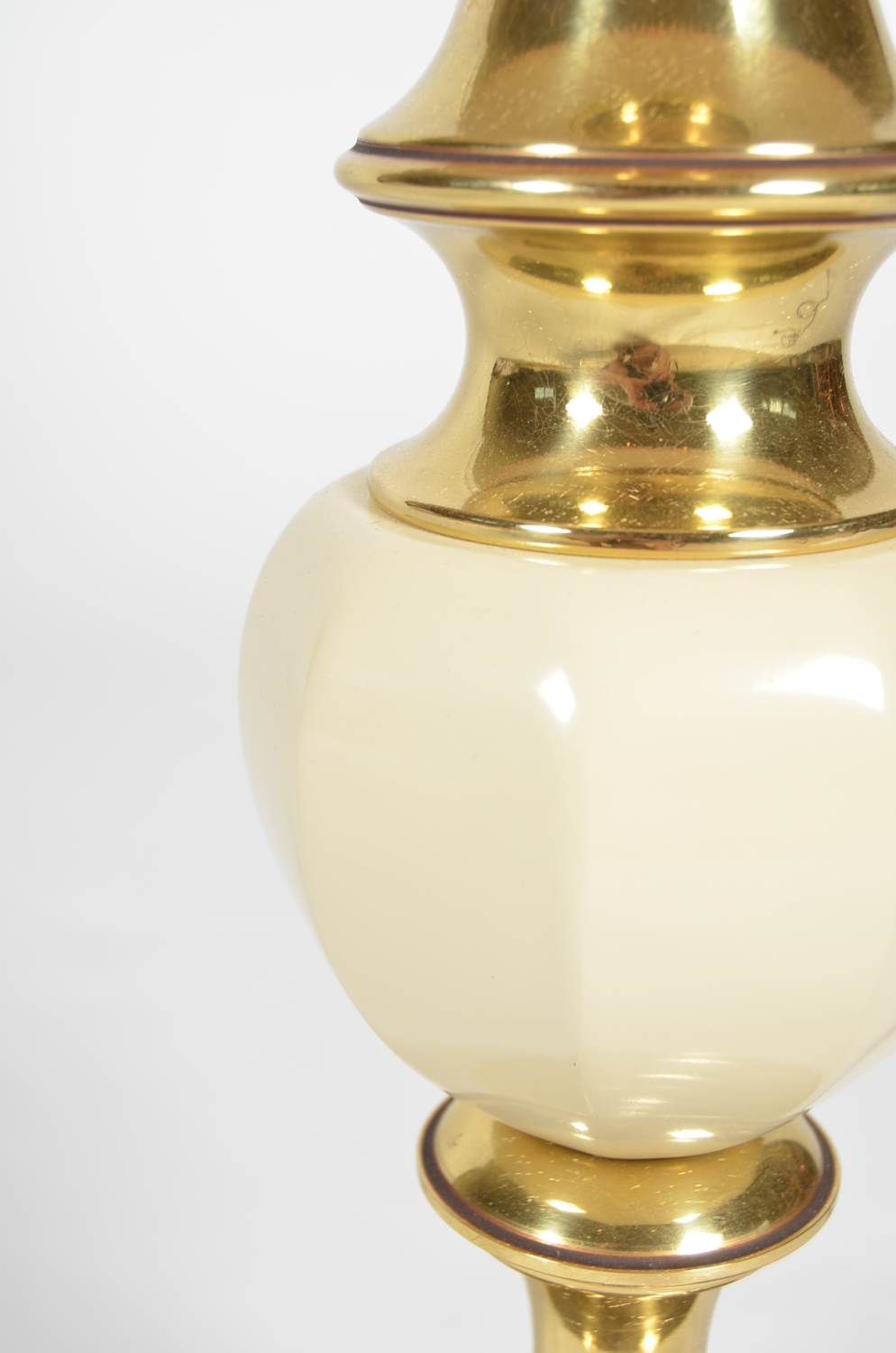 Trio of Gold-Toned Lamps