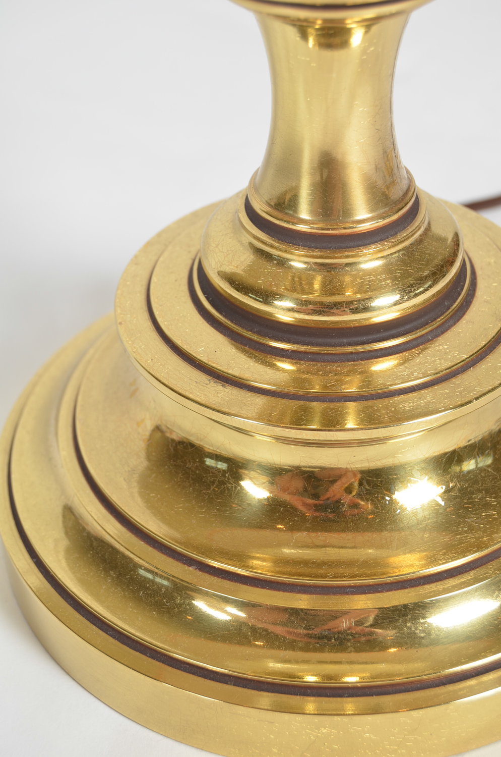 Trio of Gold-Toned Lamps