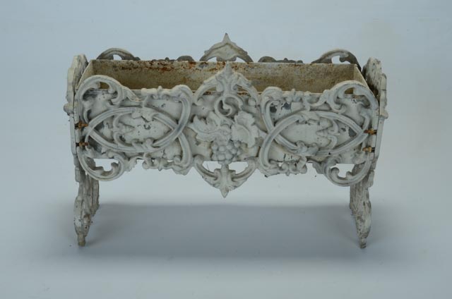 Vintage Pair Cast Iron Planter Box