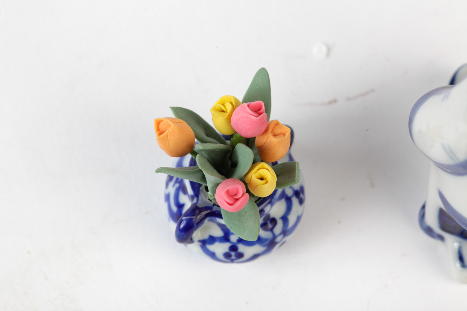 Handpainted Blue and White Ceramic Figurines