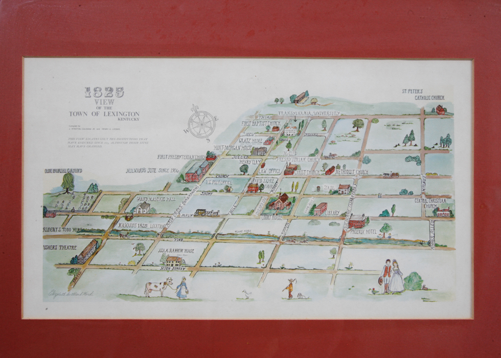 Framed Prints by Frederic James and Aerial View of Lexington, KY