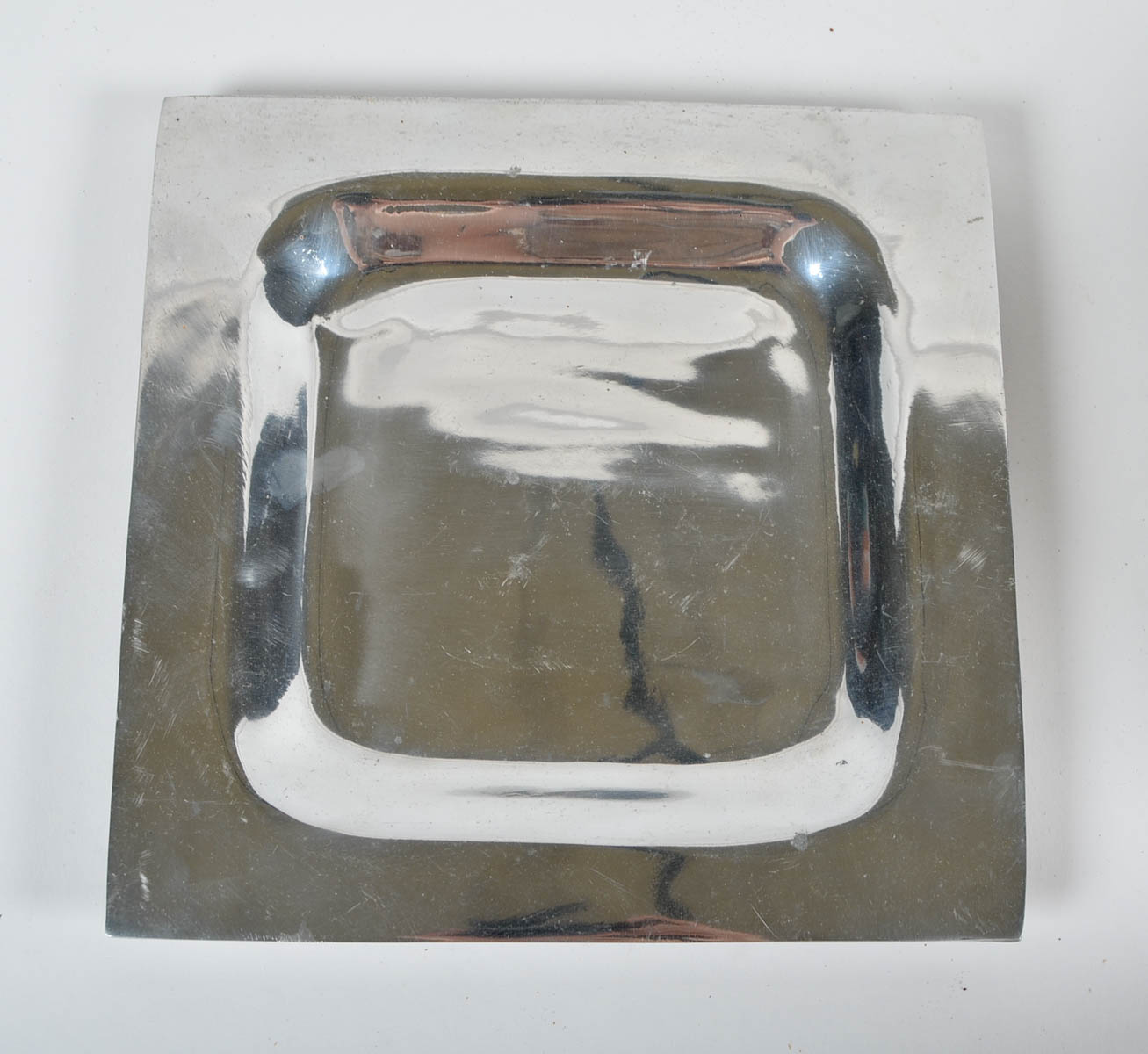 Crate and Barrel Silver Toned Dish and Platter