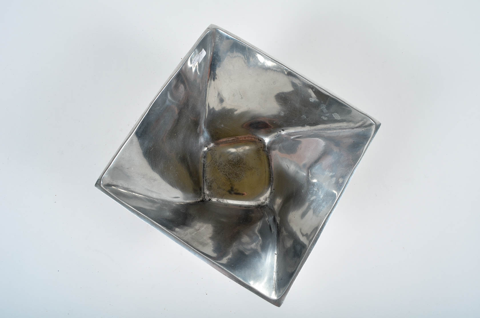 Crate and Barrel Silver Toned Dish and Platter