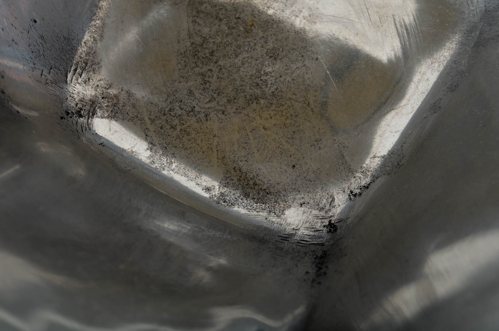 Crate and Barrel Silver Toned Dish and Platter