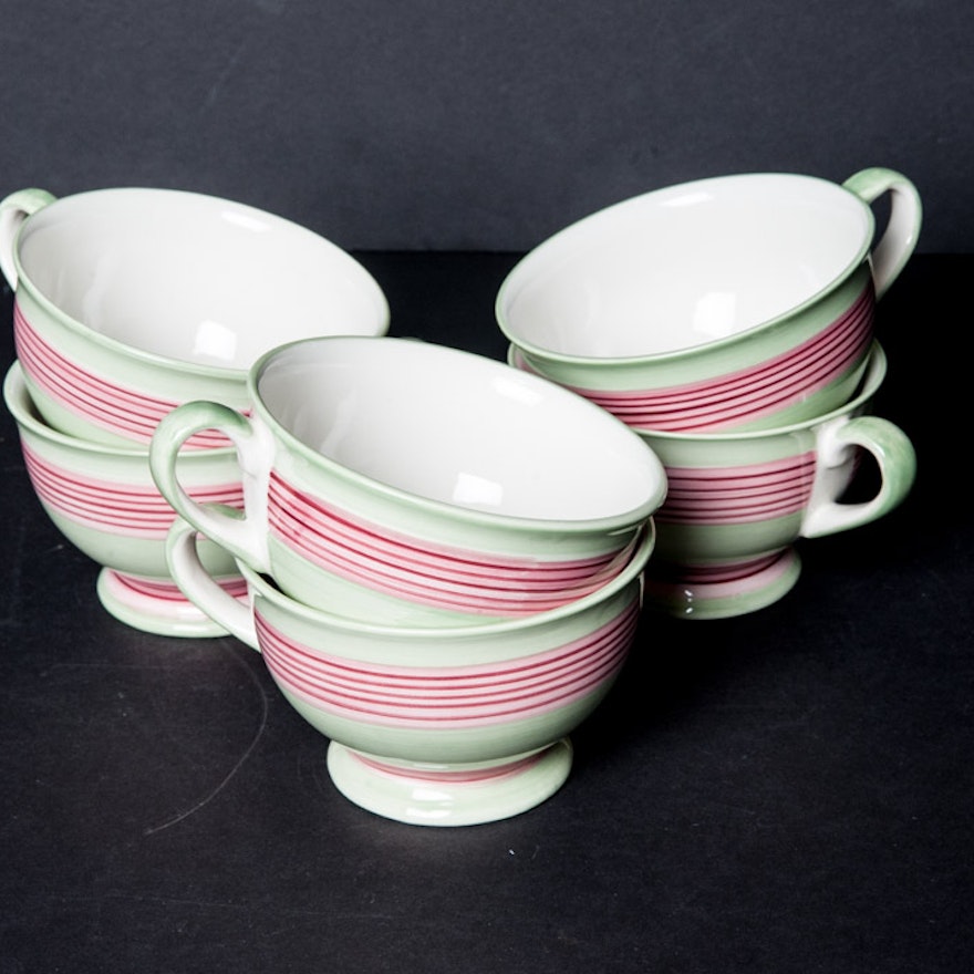 Collection of Portuguese Ceramic Coffee Mugs