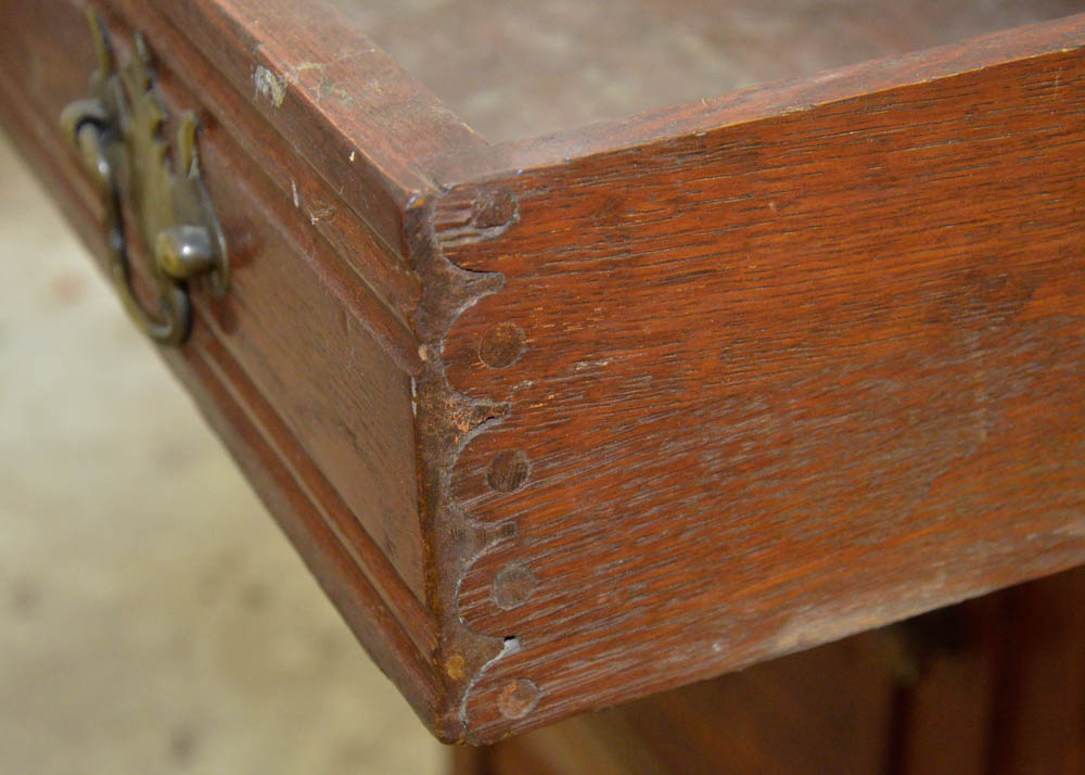 Antique Oak Wash Basin Cabinet