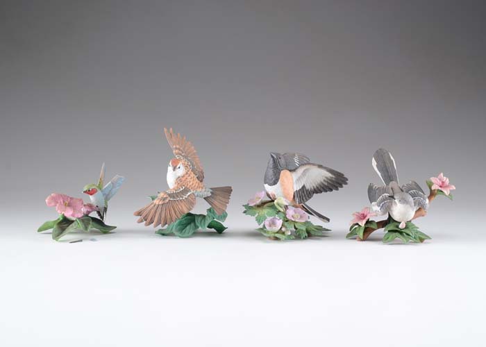 Four Lenox "The Garden Bird" Collection Porcelain Figurines