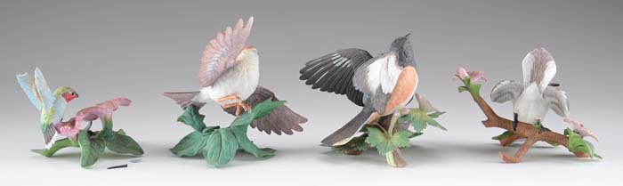 Four Lenox "The Garden Bird" Collection Porcelain Figurines