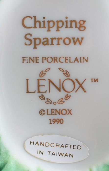 Four Lenox "The Garden Bird" Collection Porcelain Figurines