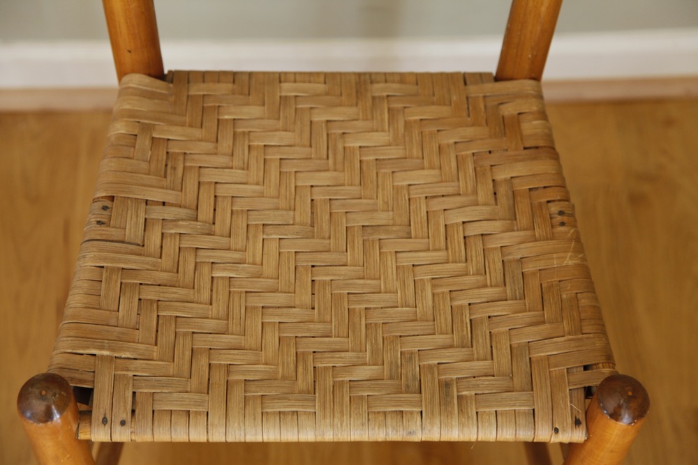 Ladder-Back Chairs with Rush Woven Seats