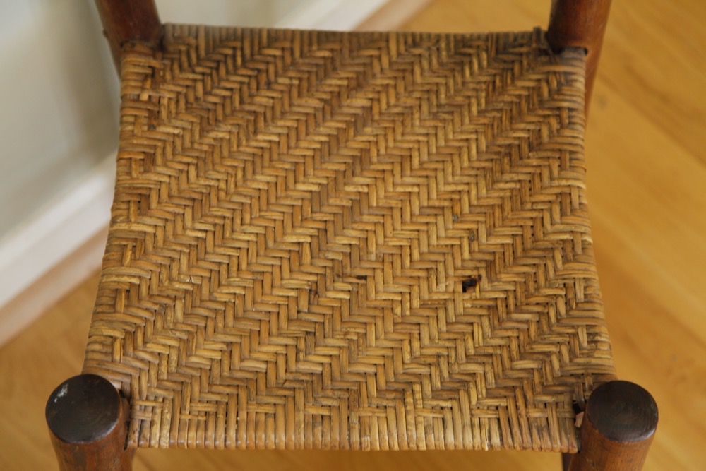 Ladder-Back Chairs with Rush Woven Seats