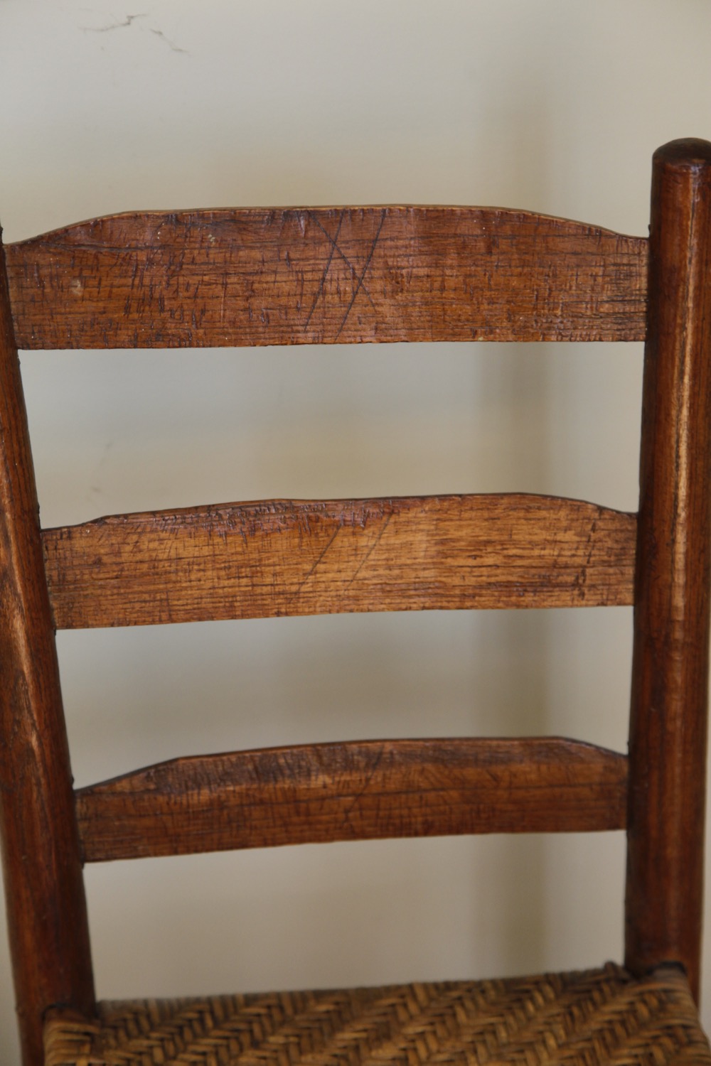 Ladder-Back Chairs with Rush Woven Seats