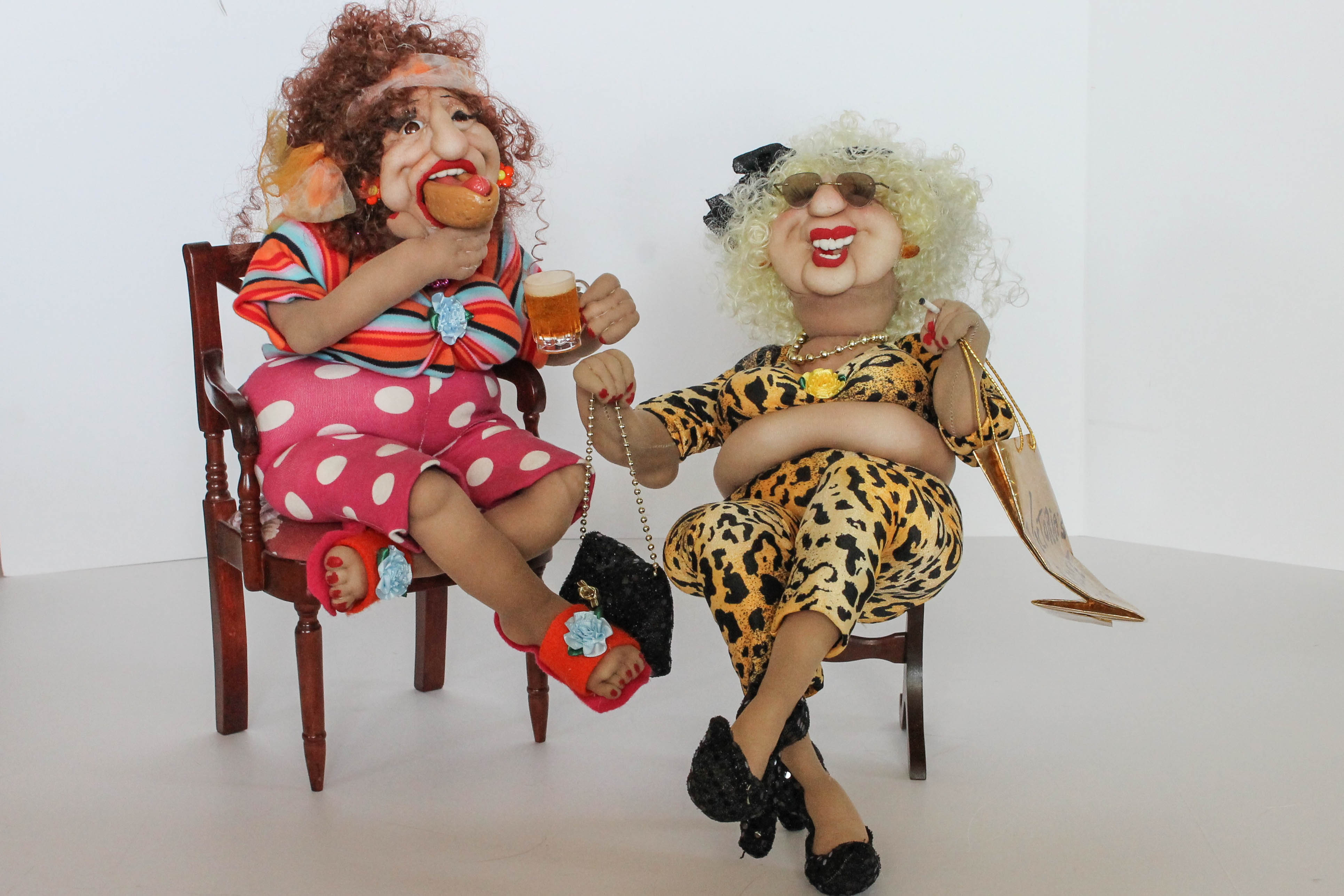 Pair of Wacky Grandma Dolls