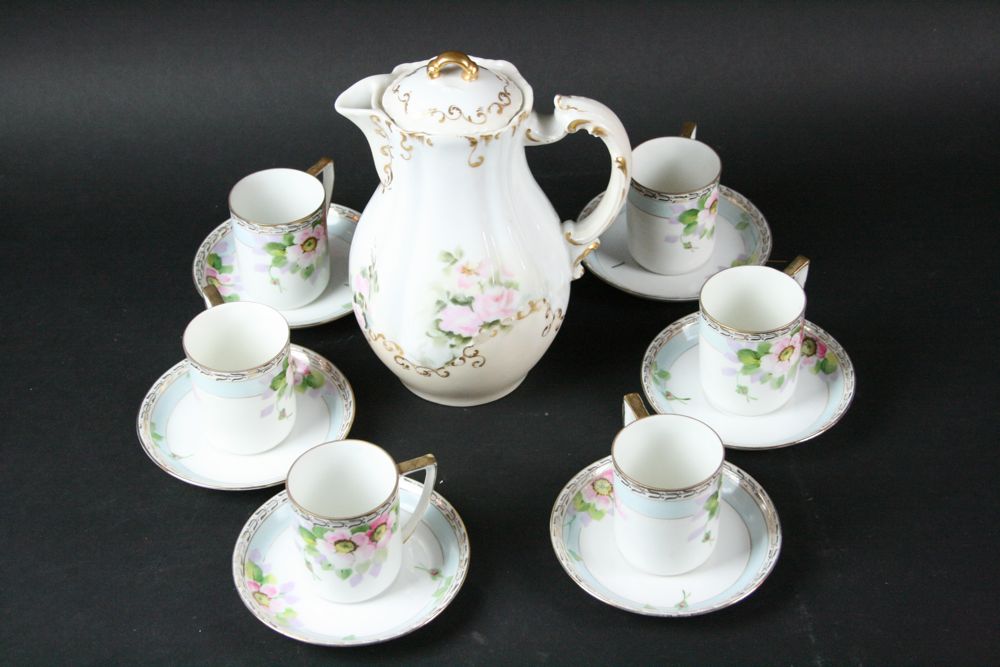 Handpainted Nippon China and Limoges Pitcher