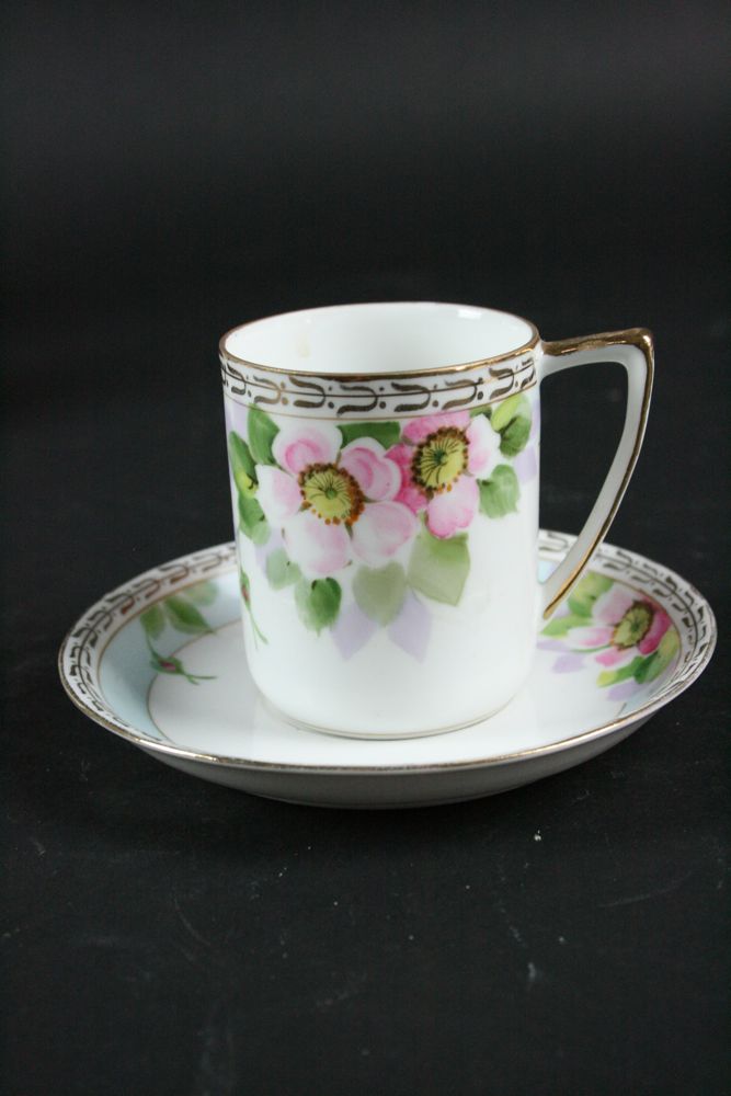 Handpainted Nippon China and Limoges Pitcher