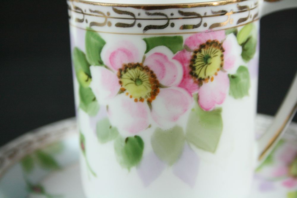 Handpainted Nippon China and Limoges Pitcher