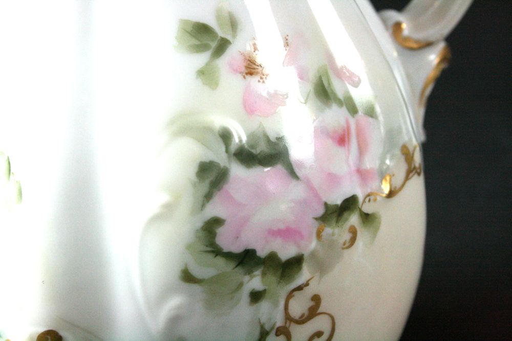 Handpainted Nippon China and Limoges Pitcher