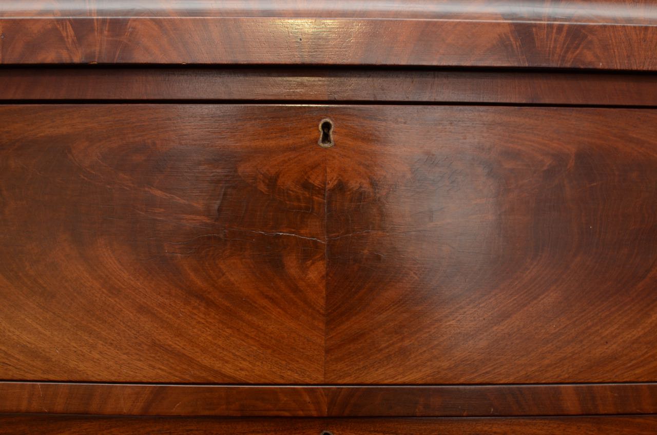 Mid 19th Century Empire Flame Mahogany Dresser