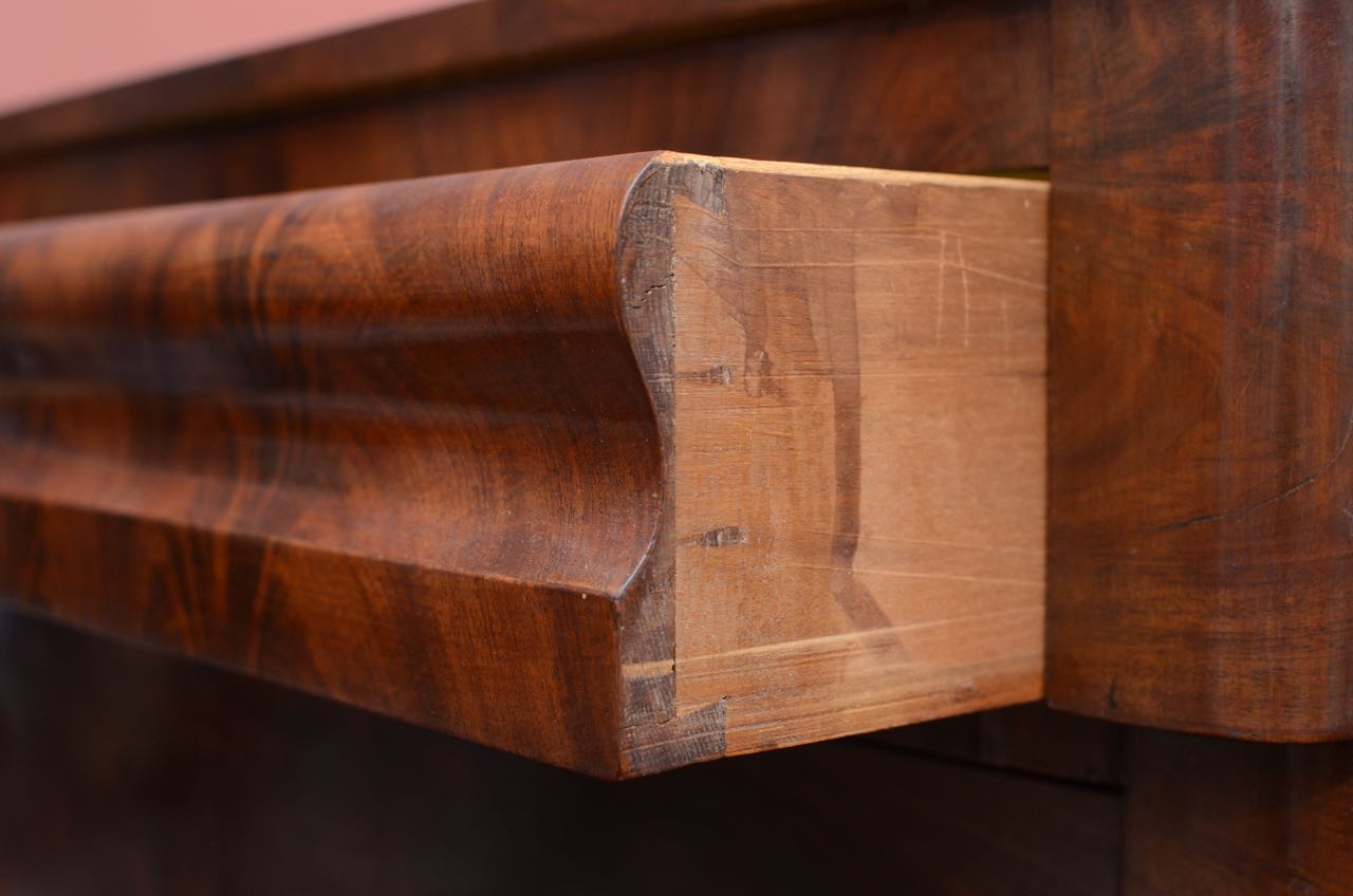 Mid 19th Century Empire Flame Mahogany Dresser