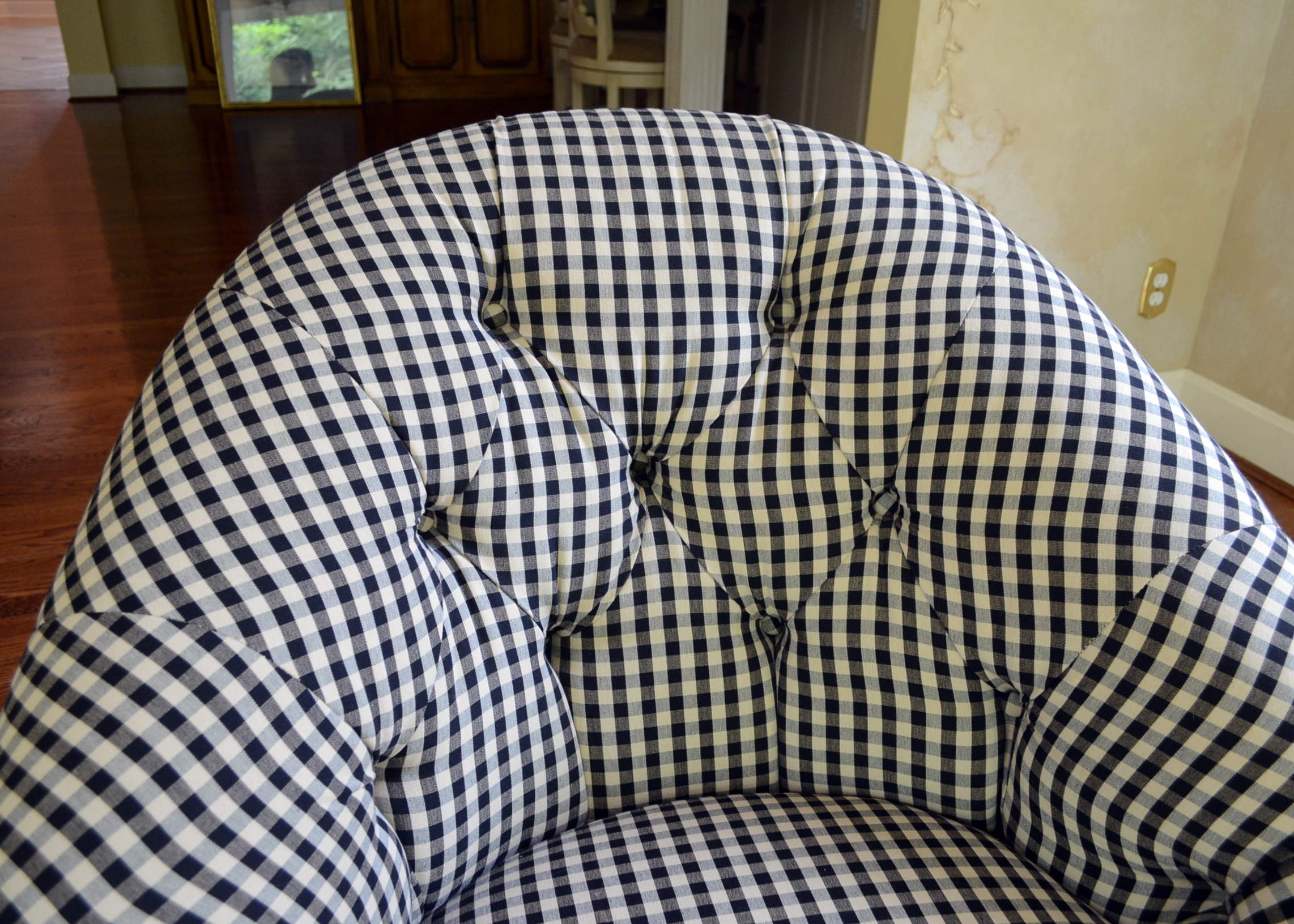 Pair of Barrel Back Tufted Chairs