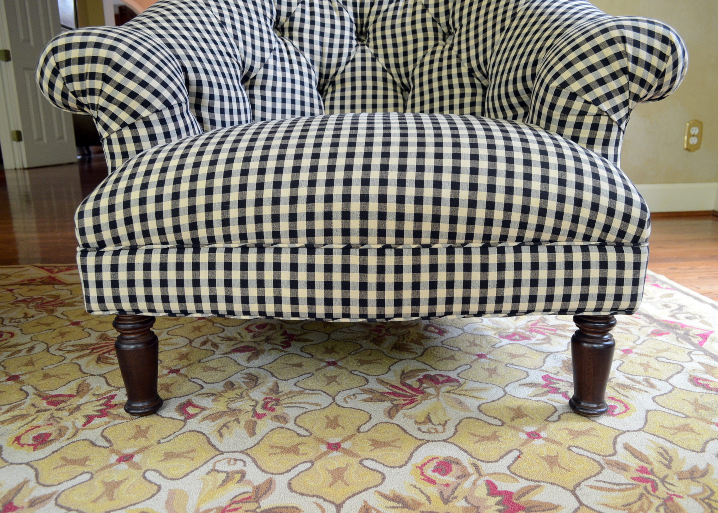 Pair of Barrel Back Tufted Chairs