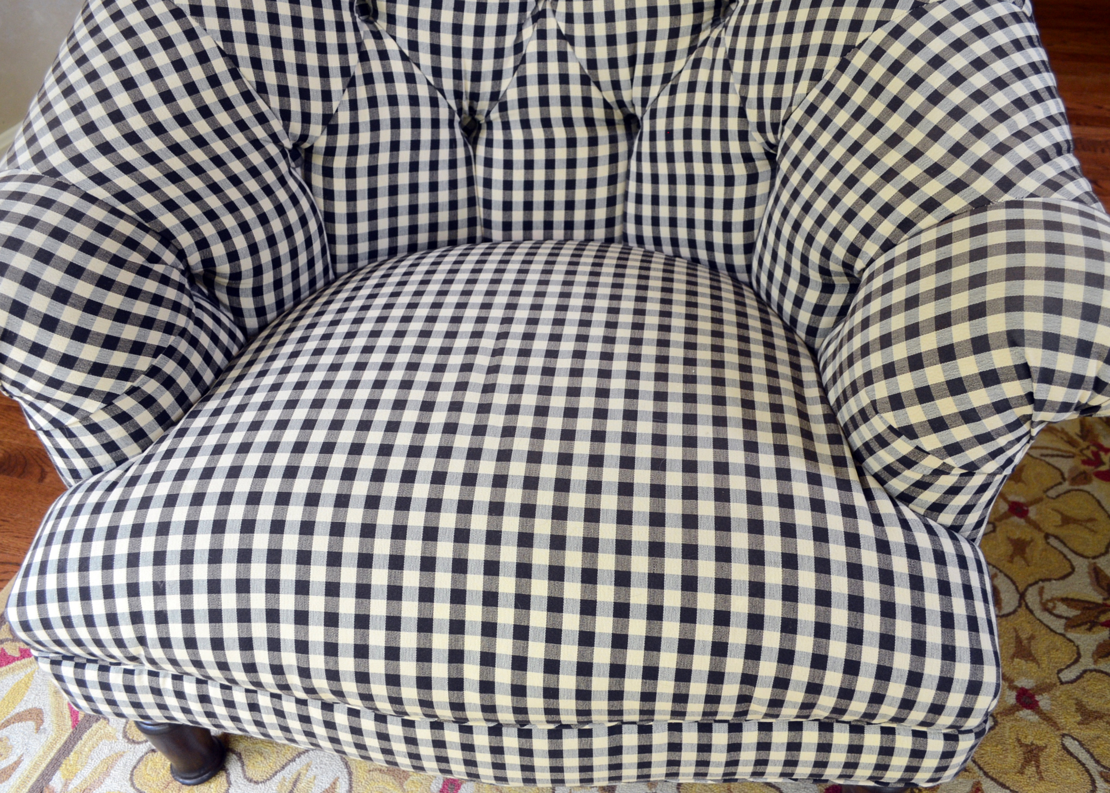 Pair of Barrel Back Tufted Chairs