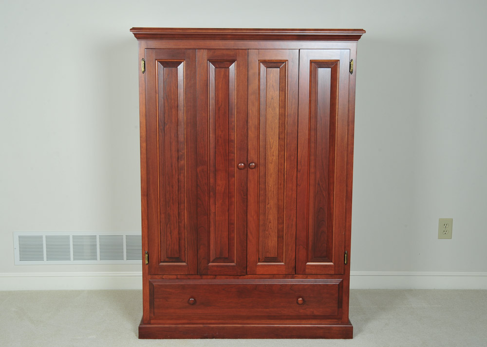 Mahogany Finished Entertainment Armoire