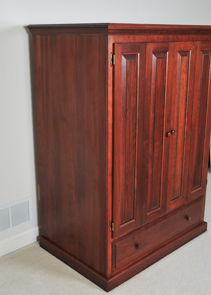 Mahogany Finished Entertainment Armoire