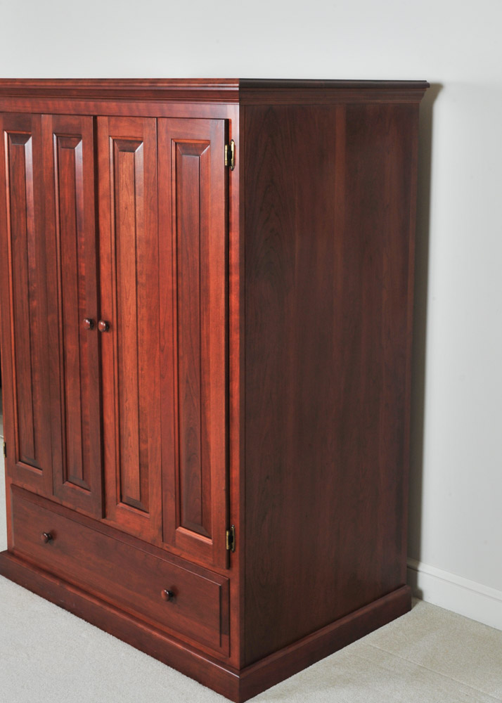 Mahogany Finished Entertainment Armoire