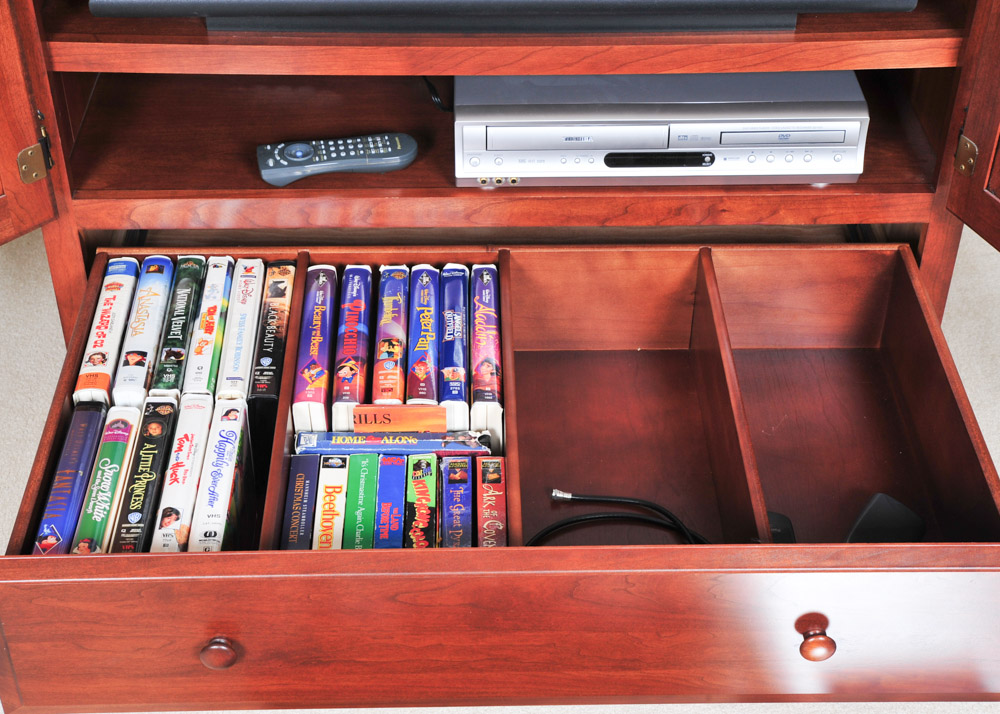 Mahogany Finished Entertainment Armoire