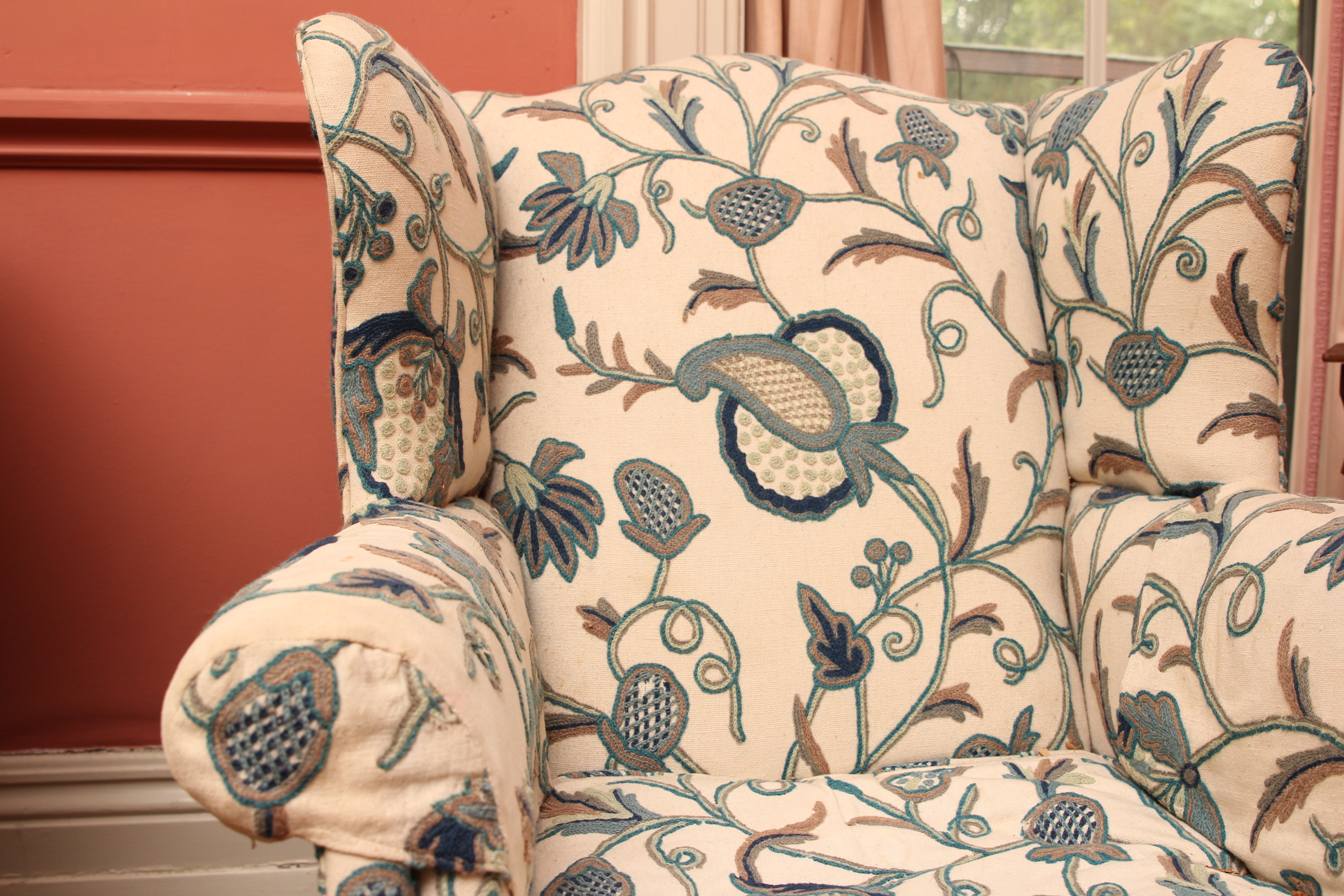 Two Vintage Wingback Chairs