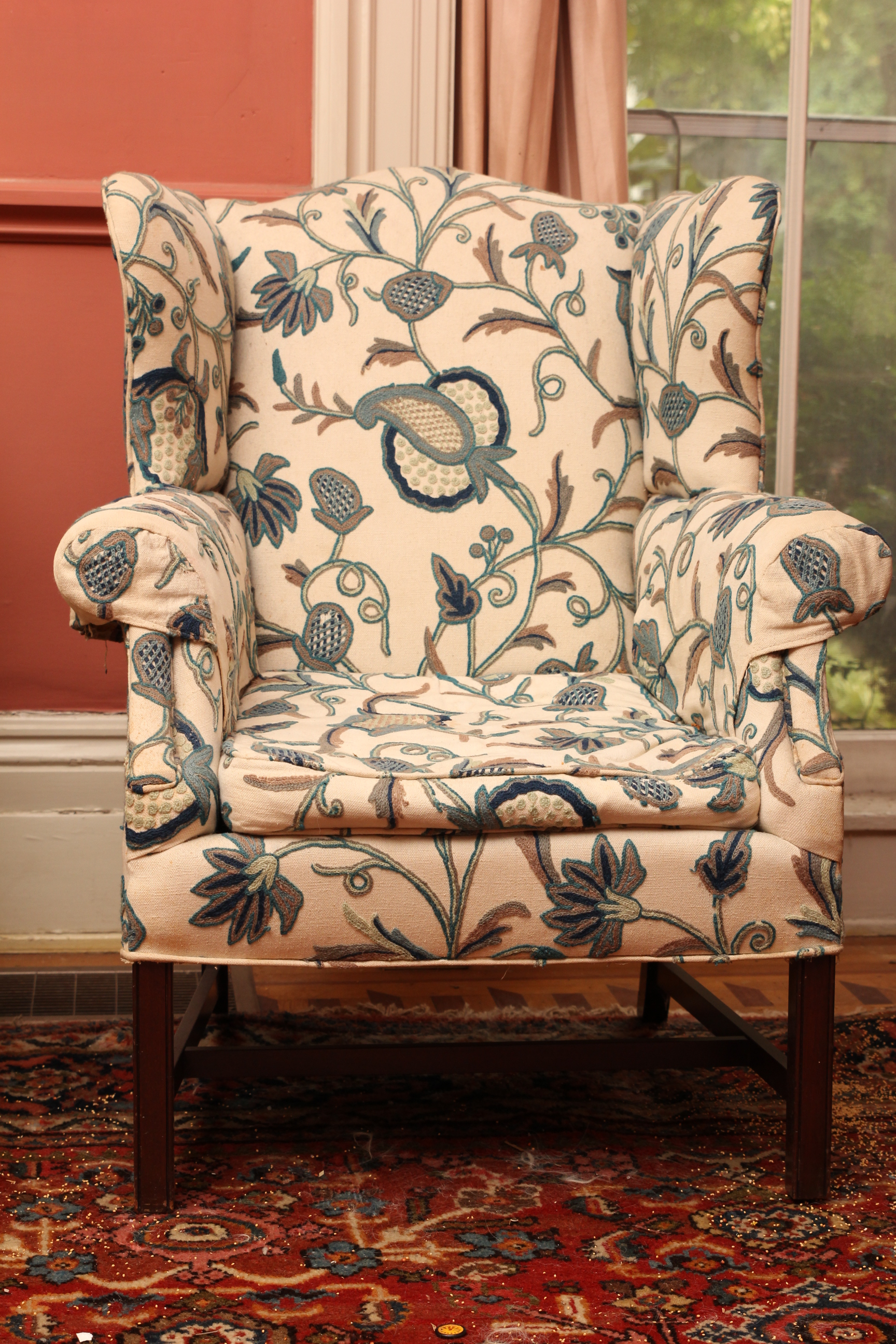Two Vintage Wingback Chairs