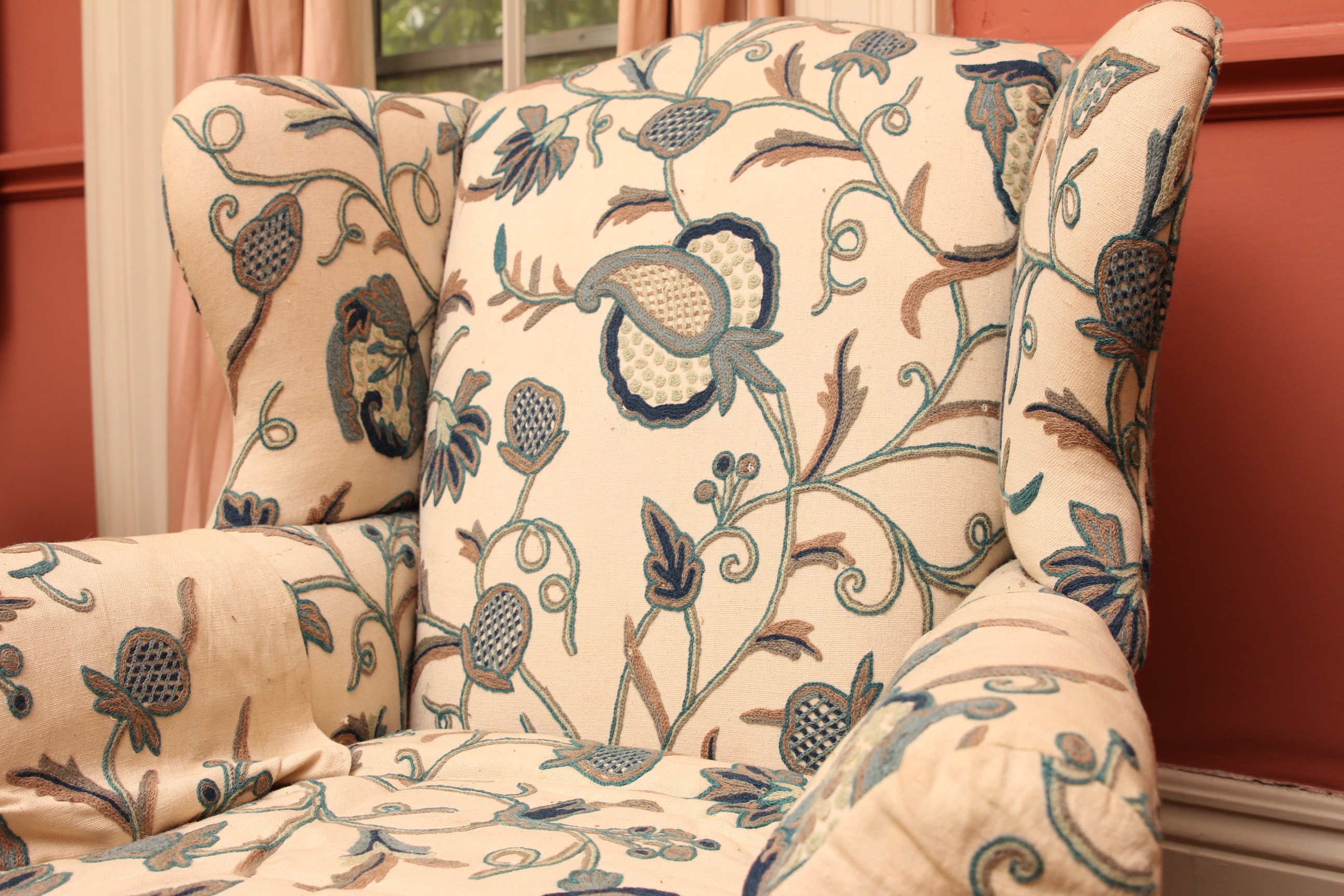 Two Vintage Wingback Chairs