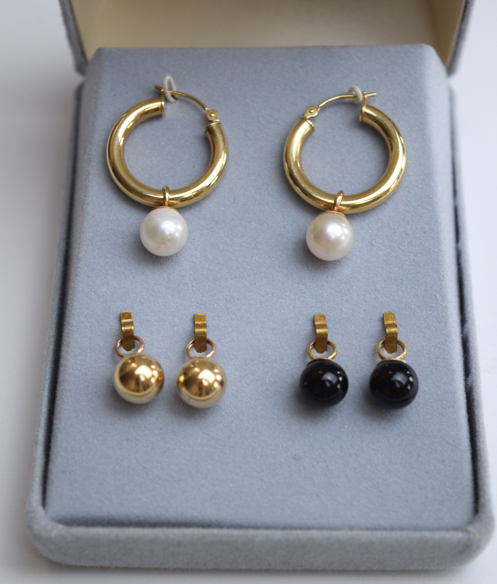 14K Yellow Gold Interchangeable Earrings