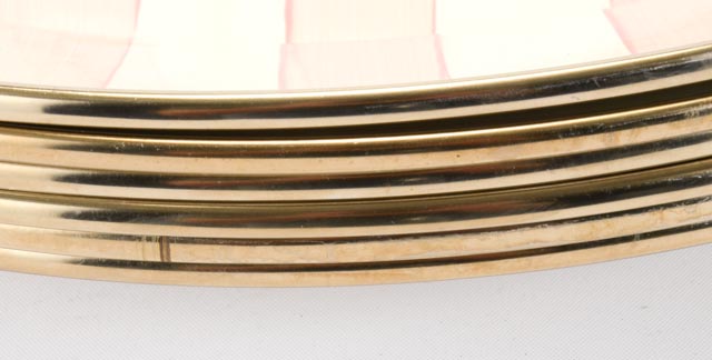 Mackenzie-Childs Plates and Bowls in Pink and White Stripe